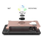 Wholesale Galaxy Note 9 360 Rotating Ring Stand Hybrid Case with Metal Plate (Rose Gold)